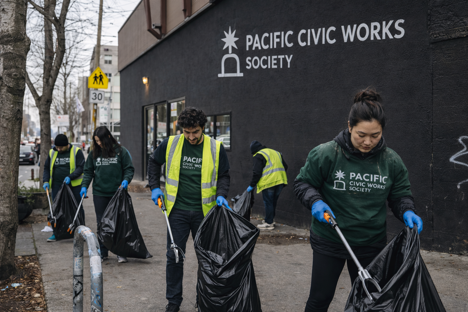 PCWS neighbourhood cleanup volunteers Vancouver